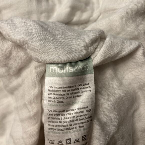 Molis & Co Muslin Baby Sleepsack Sleep Blanket XL Extra Large Gray & White (4) - Picture 8 of 10